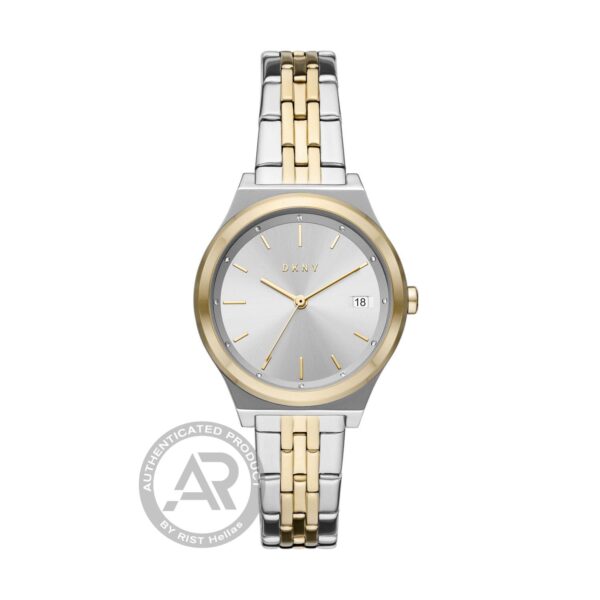 DKNY Parsons Silver-Tone  Silver,Two Tone,Gold Women's Watch