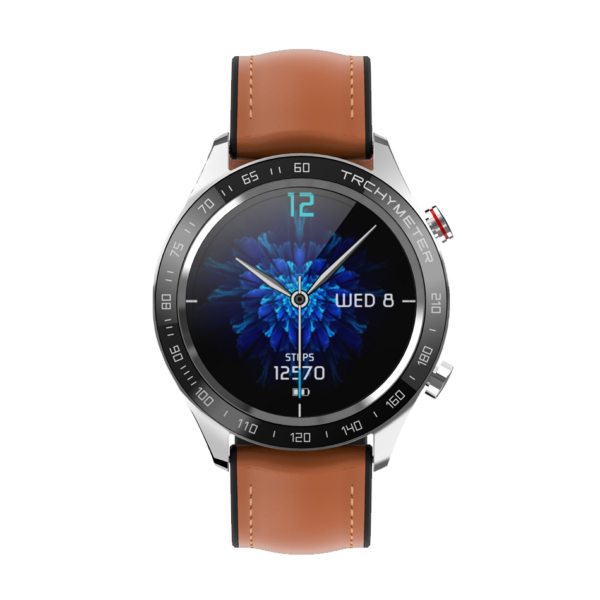 DAS.4 Smartwatch Καφέ δερμάτινο μπρασελέ SG22