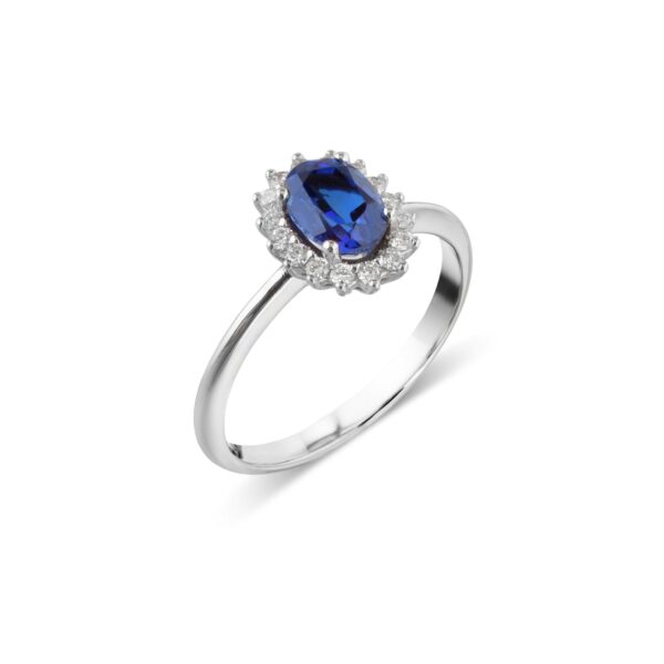 RING WITH SAPPHIRE AND BRILLIANT